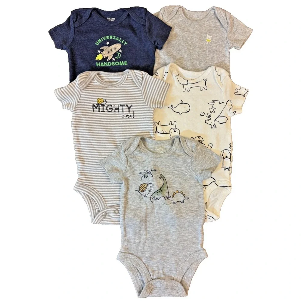 Carters Baby Boy 3 Months Clothes Lot Tees Shirts Bodysuits Rompers Mighty‎ Cute